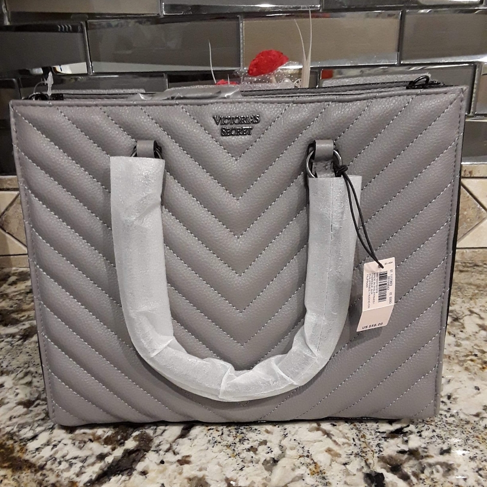 NWT Victoria secrets Pebbled  satchel crogrey colo